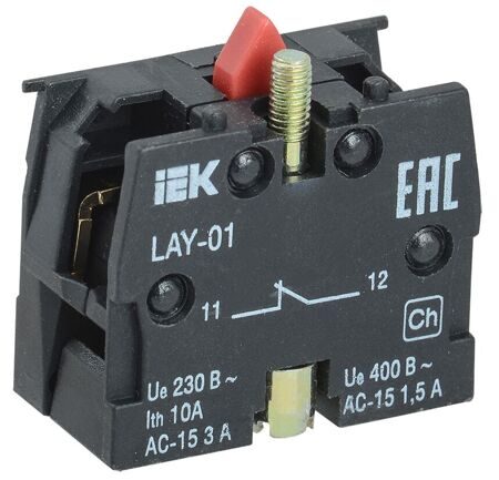 Контактный блок 1р для серии LAY5 | BDK11 | IEK