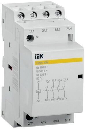 Контактор модульный КМ20-40М AC IEK | MKK11-20-40 | IEK